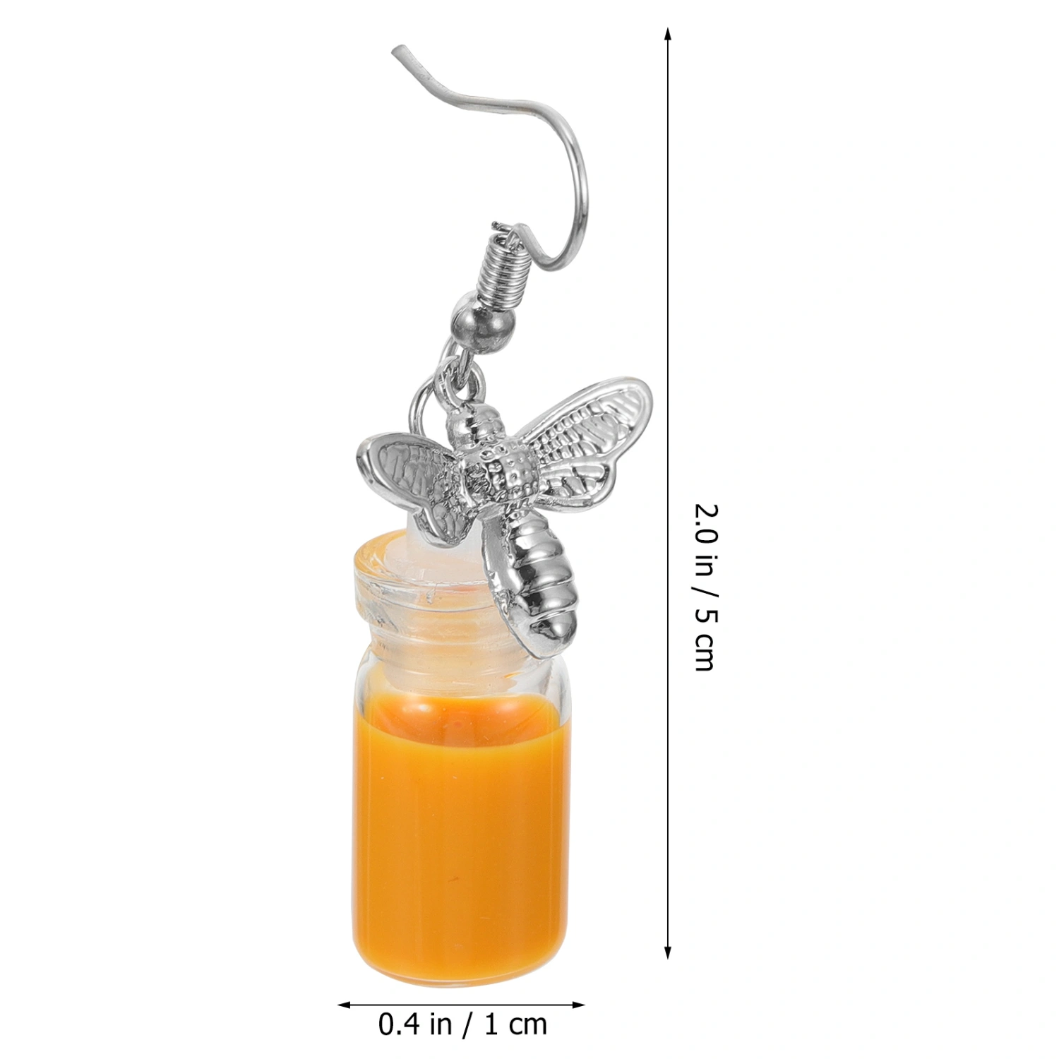 1 Pair Little Bee Dripping Oil Bottle Earrings Stylish Female Ear Accessories
