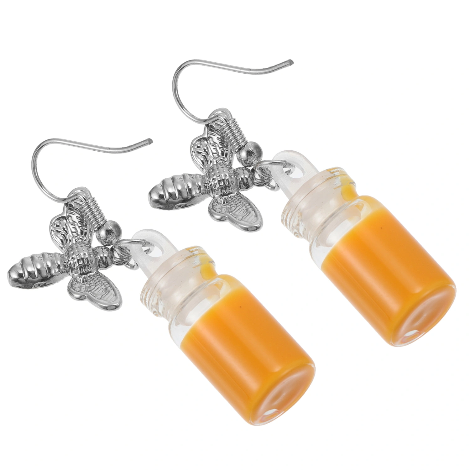 1 Pair Little Bee Dripping Oil Bottle Earrings Stylish Female Ear Accessories