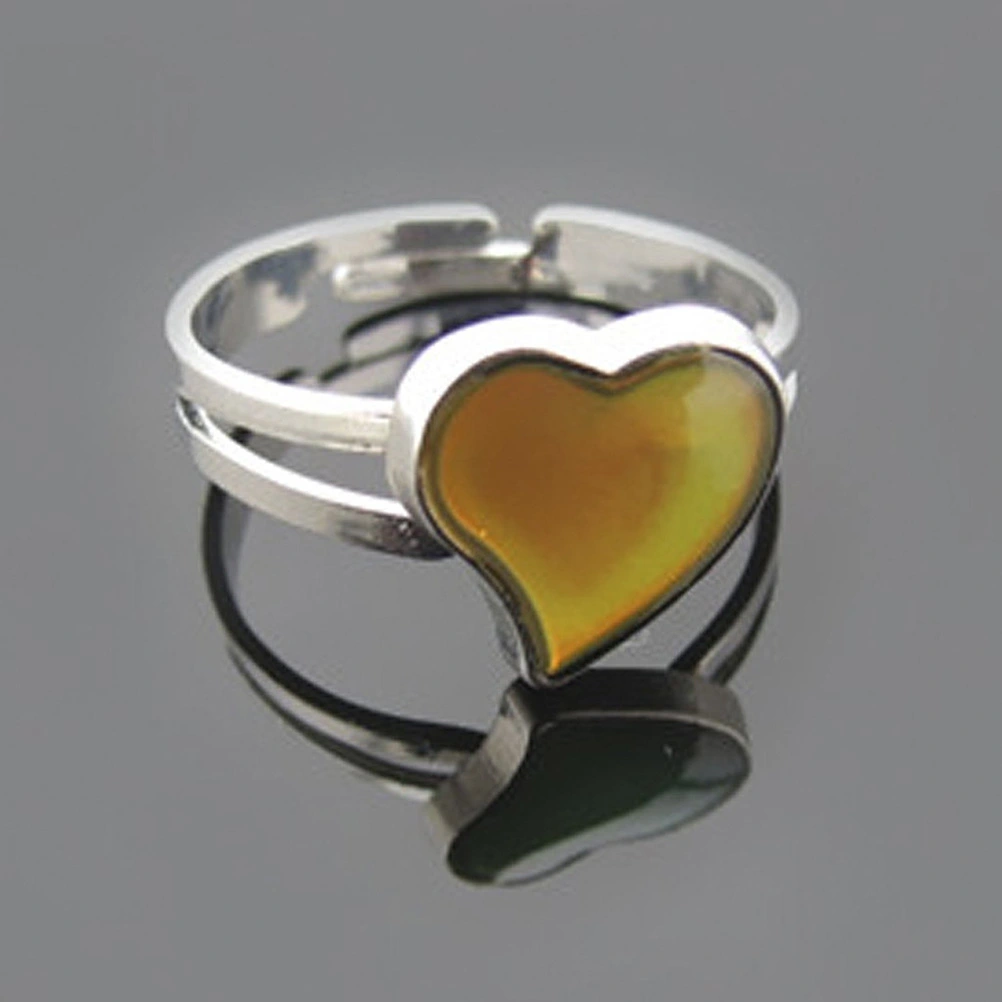 Adjustable Heart Shaped Color Change Emotion Feeling Mood Ring Finger Ring