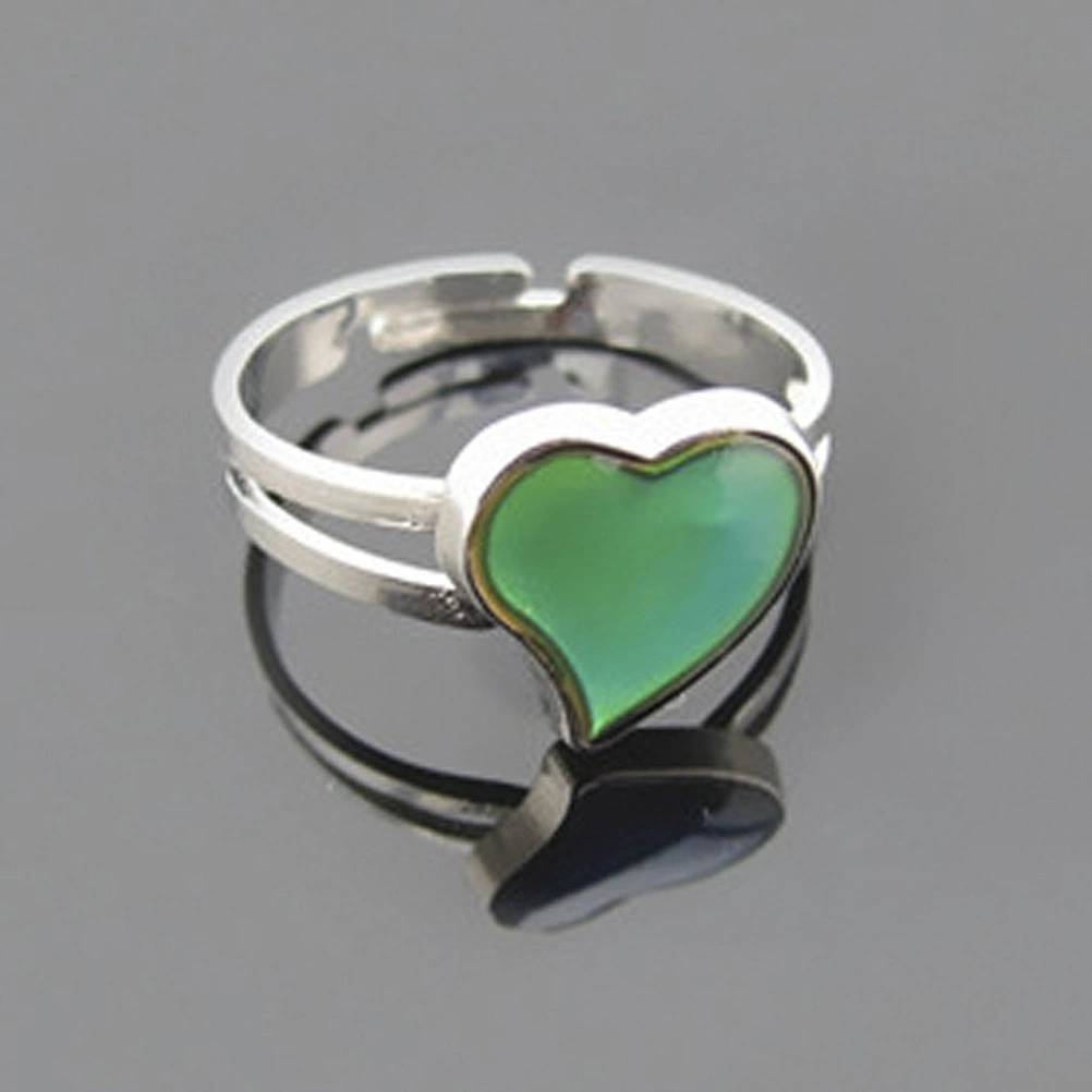 Adjustable Heart Shaped Color Change Emotion Feeling Mood Ring Finger Ring