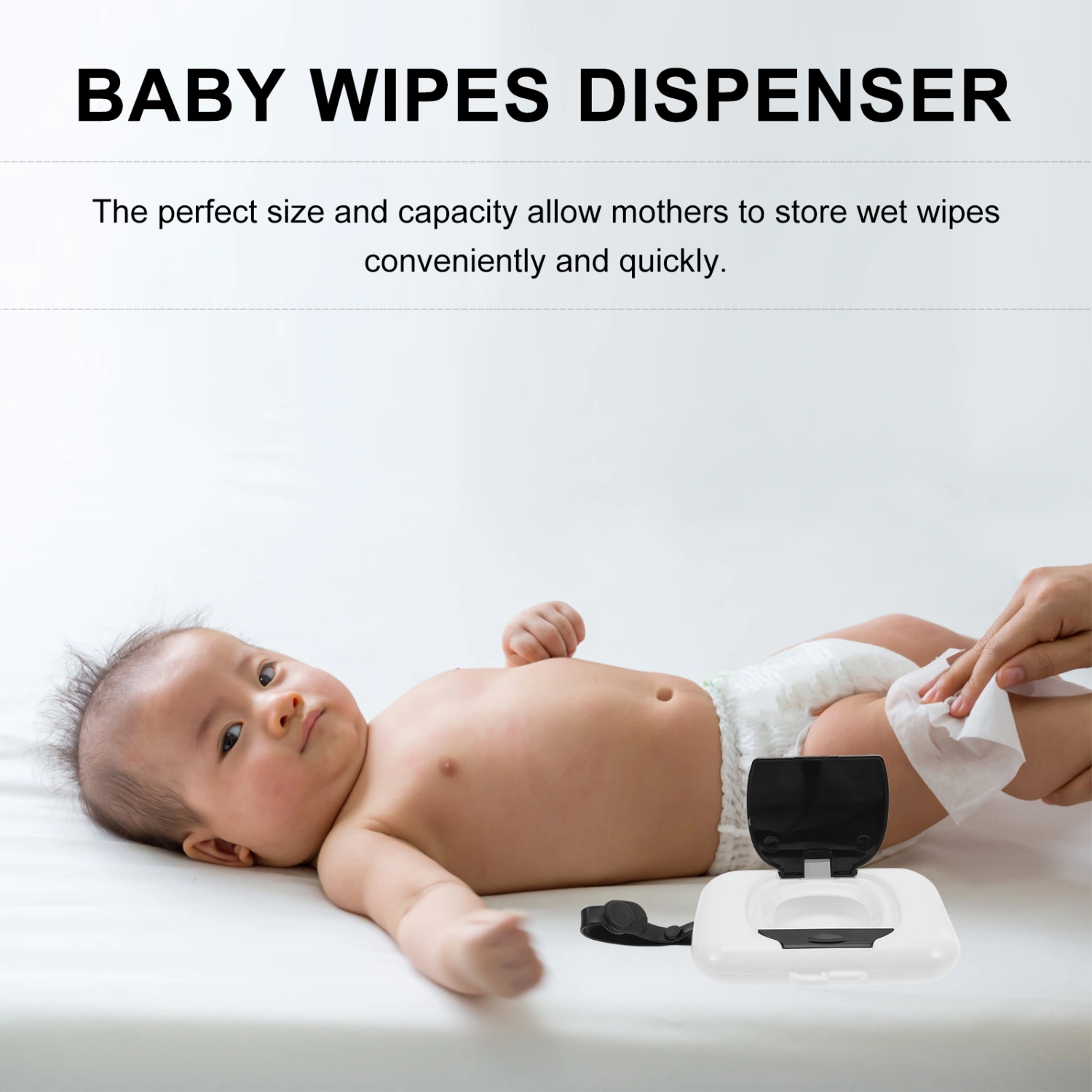 Baby Wet Wipes Dispenser Outdoor Portable Baby Wipes Holder Wet Tissue Box