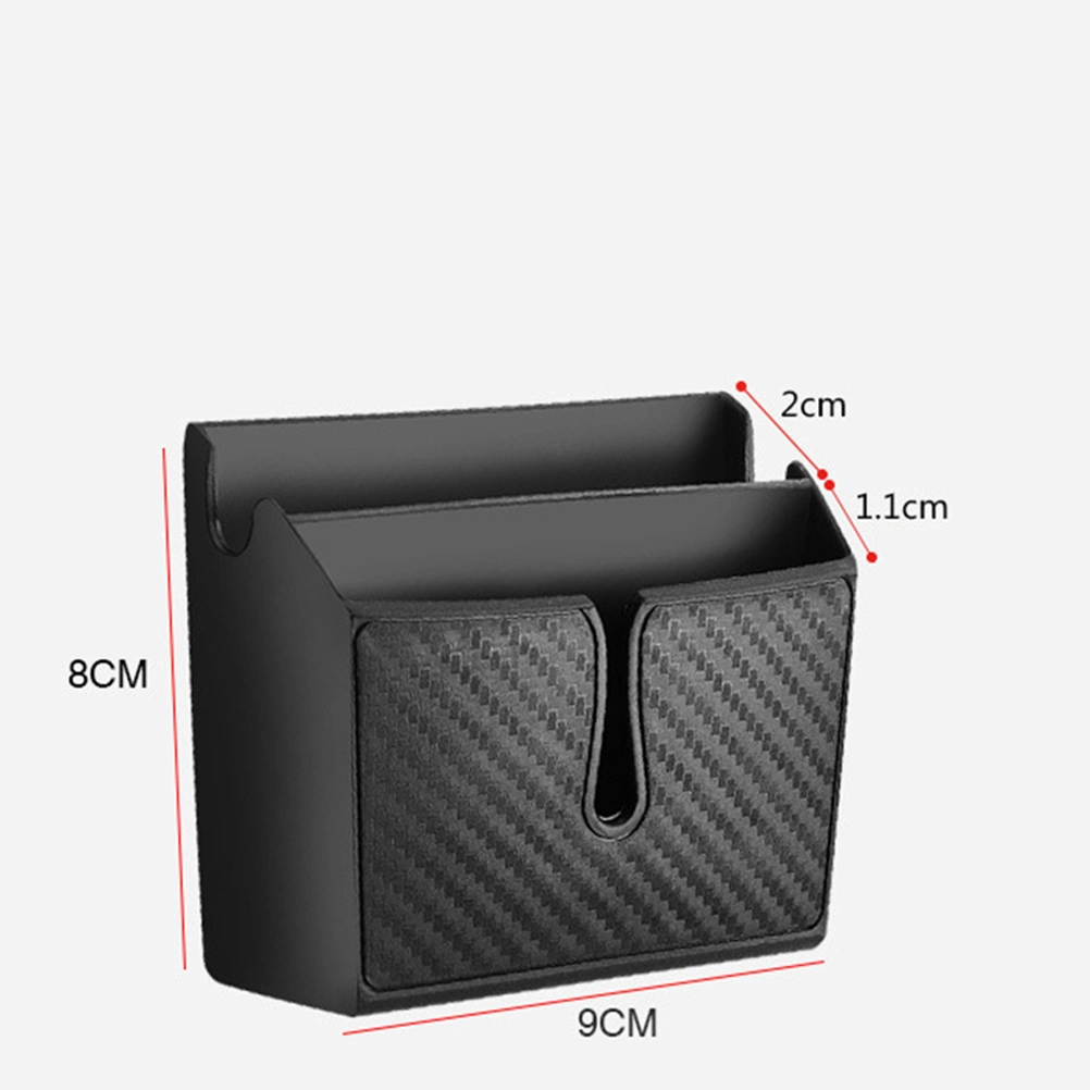 1Pc Car Gap Storage Box Practical Organizer Box Case for Phone Drink Money(Black)