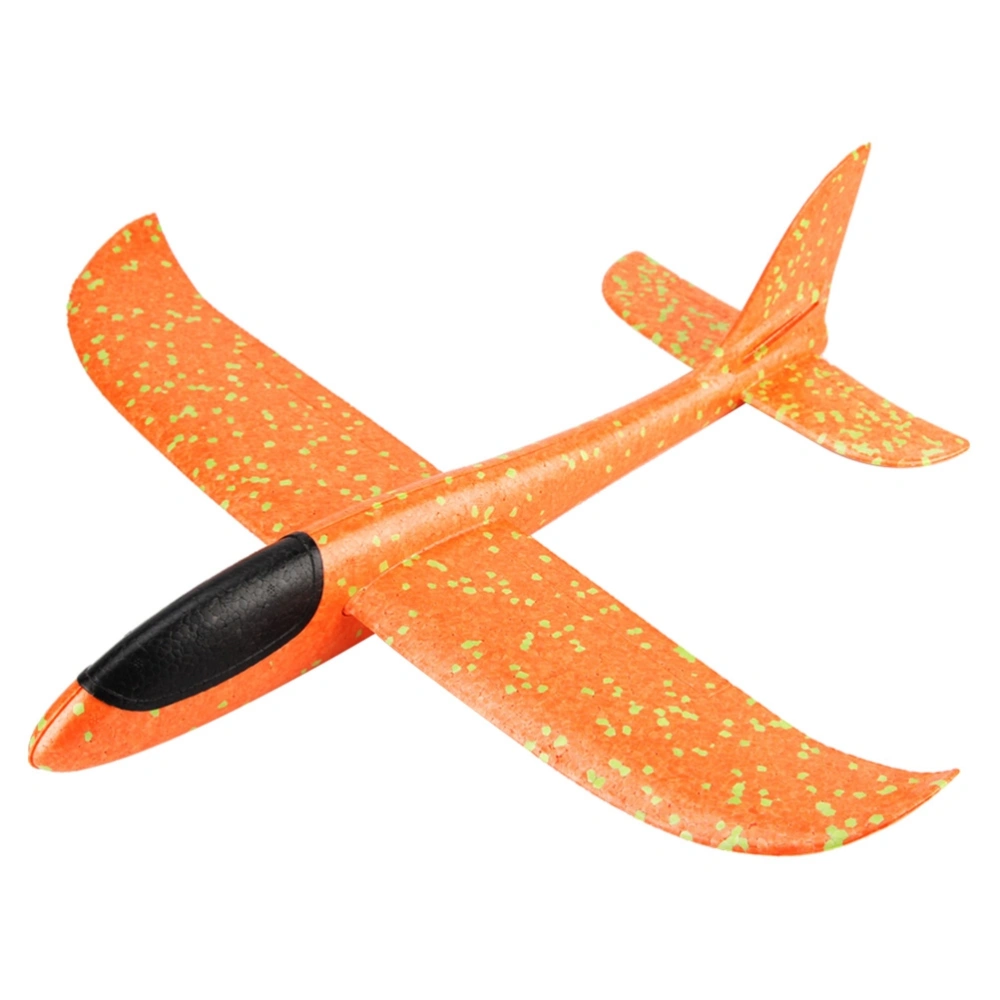 Airplane Model Manual Throwing Whirly Flying Glider Planes for Children Kids Playing (Orange)