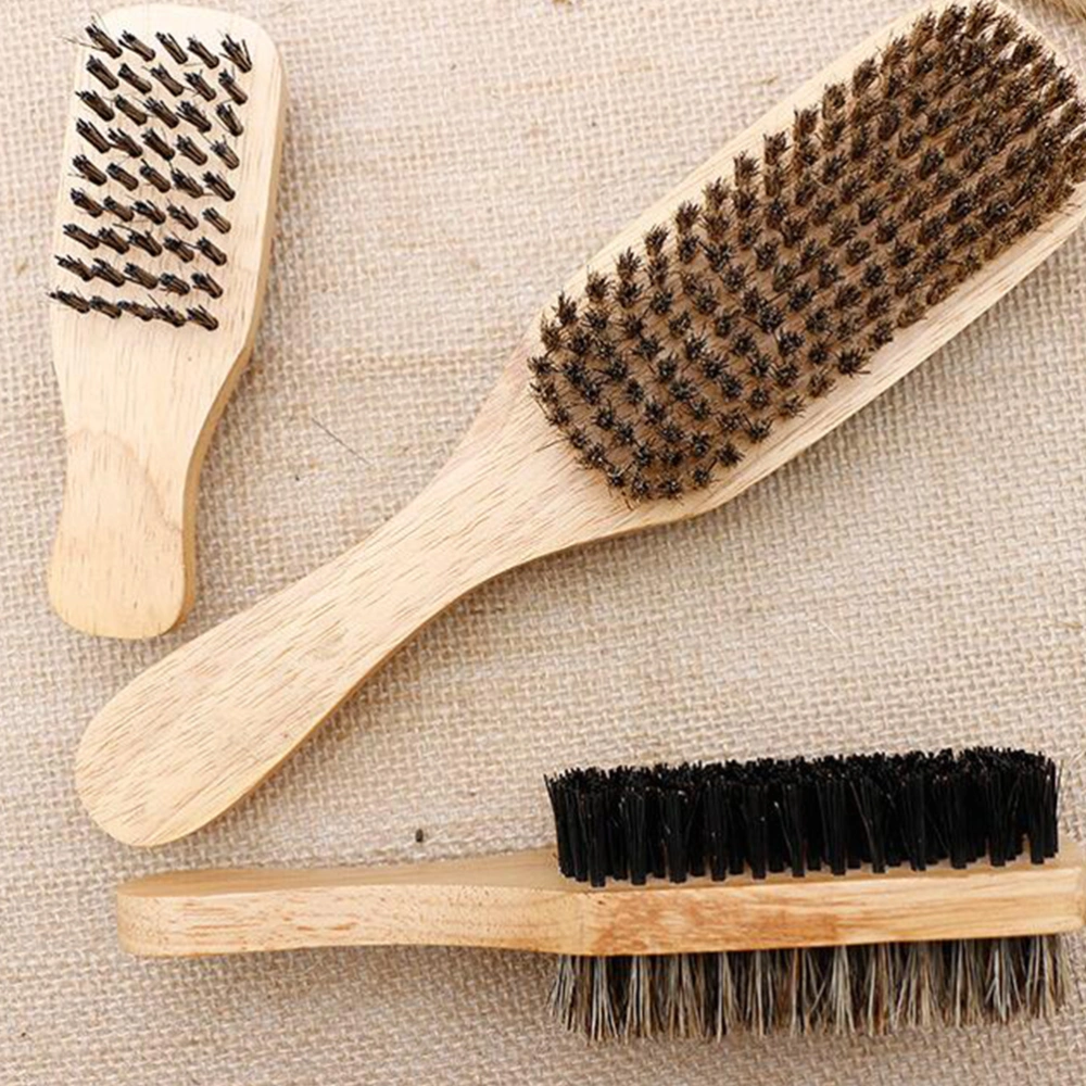 Bristle Beard Brushes Double-Sided Beard Styling Maker Portable Beard Groomer Size L