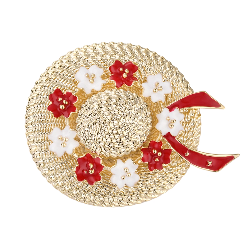 Country Style Corsage Hat Brooches Shaped for Women Red Color New Fashion Corsage Coat Sweater Accessories