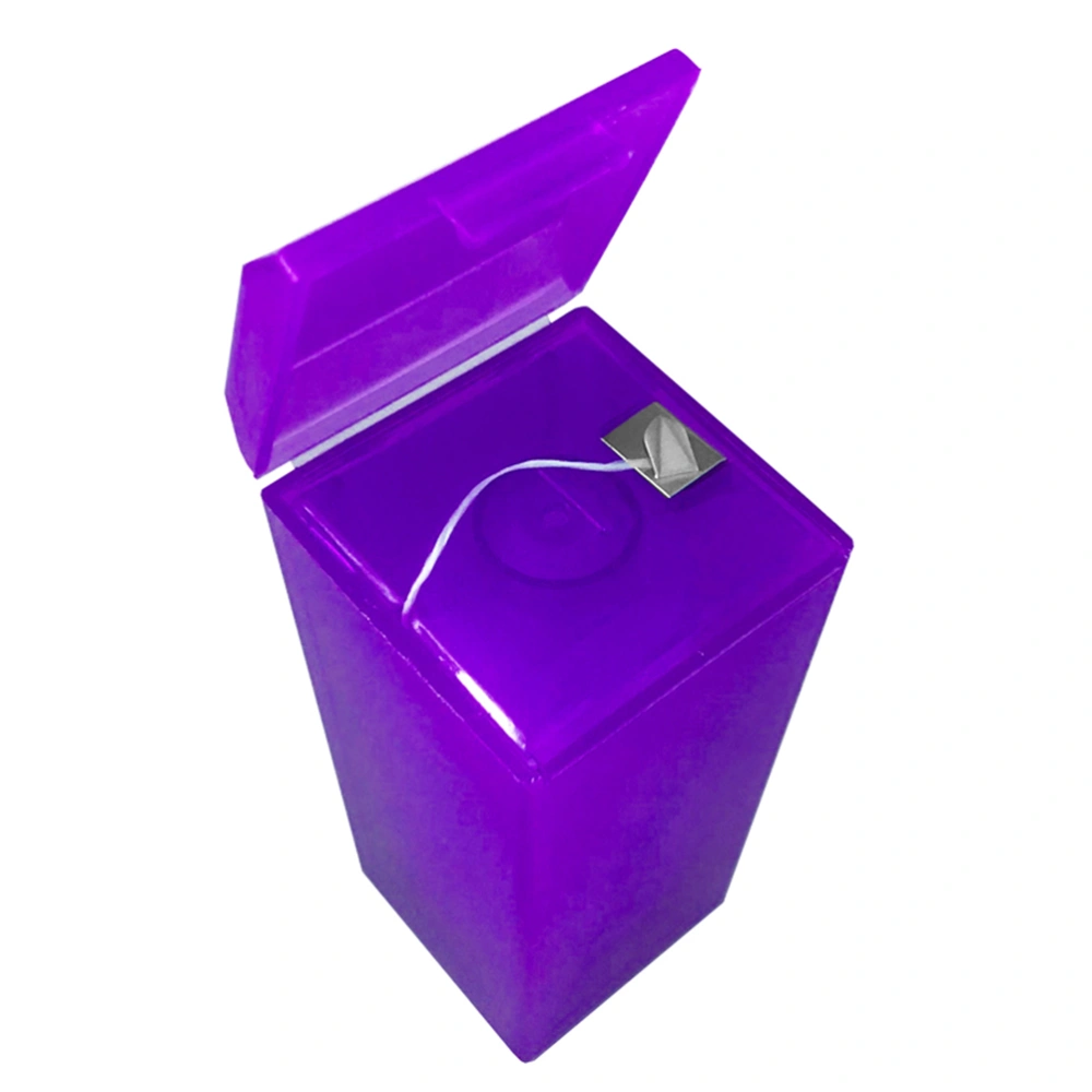 1PC Self Cutting Portable Dental Floss Box Replaceable Dental Floss Case Floss Replacement Case with Dental Floss Purple