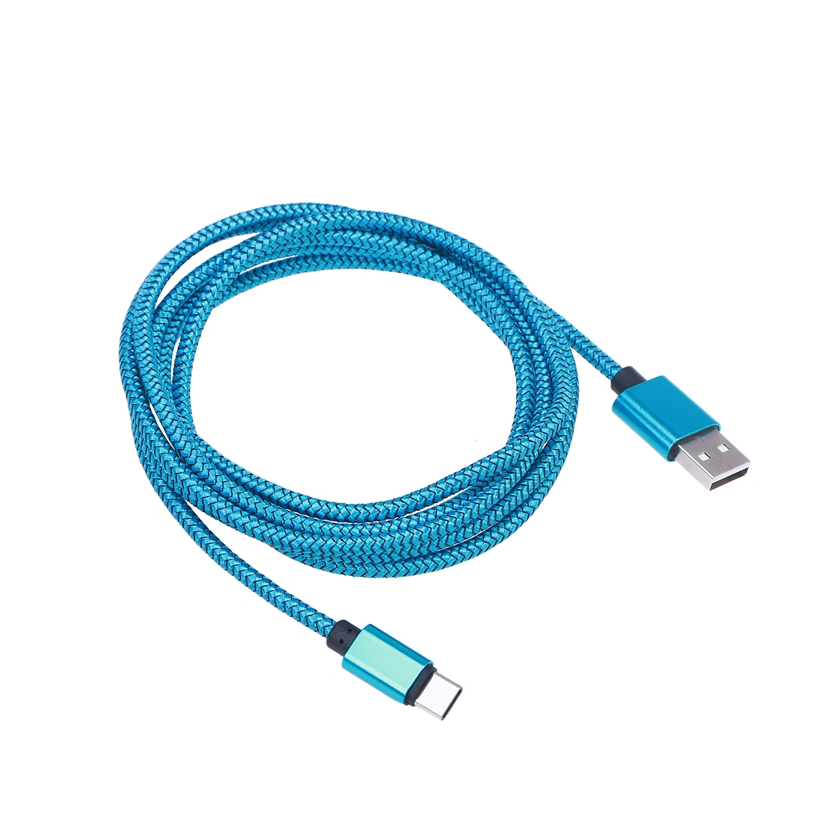 USB Type-C Cable Nylon Braided 1M 2.0A USB-C Quick Charger Fast Data Sync and Charging Cable for Galaxy S9/ S8/ S8 Plus/ Note 8/ Huawei P9/ Honor V8/ LG V30/ V20/ OnePlus 5 3T 2 and More (Blue)