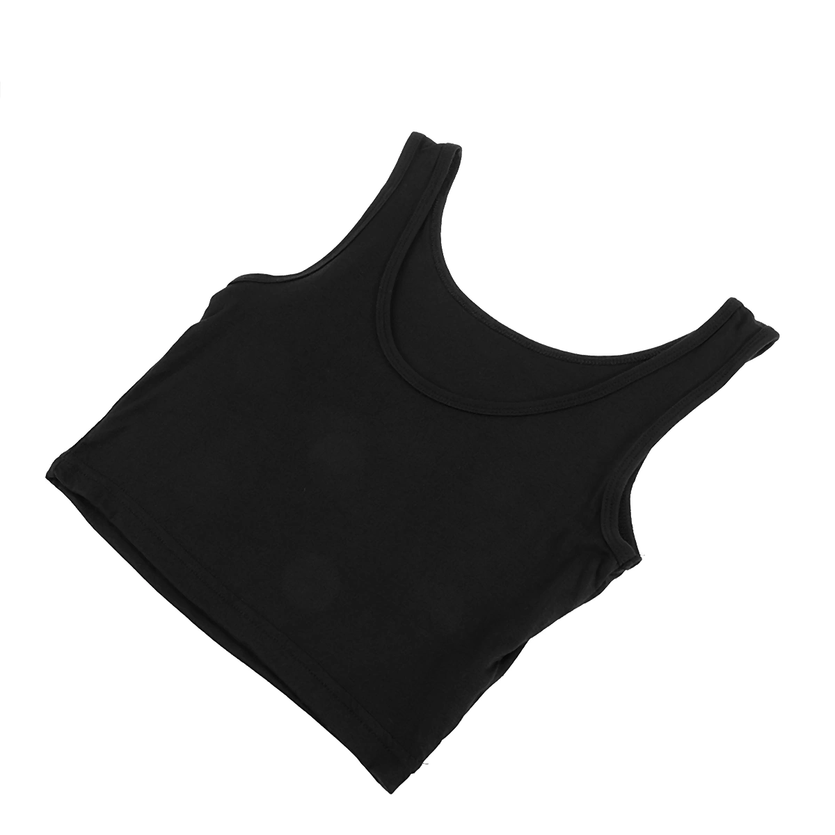 Women Fashion Sports Vest Tank Vest Camisole Crop Shirt T Shirt (Black)