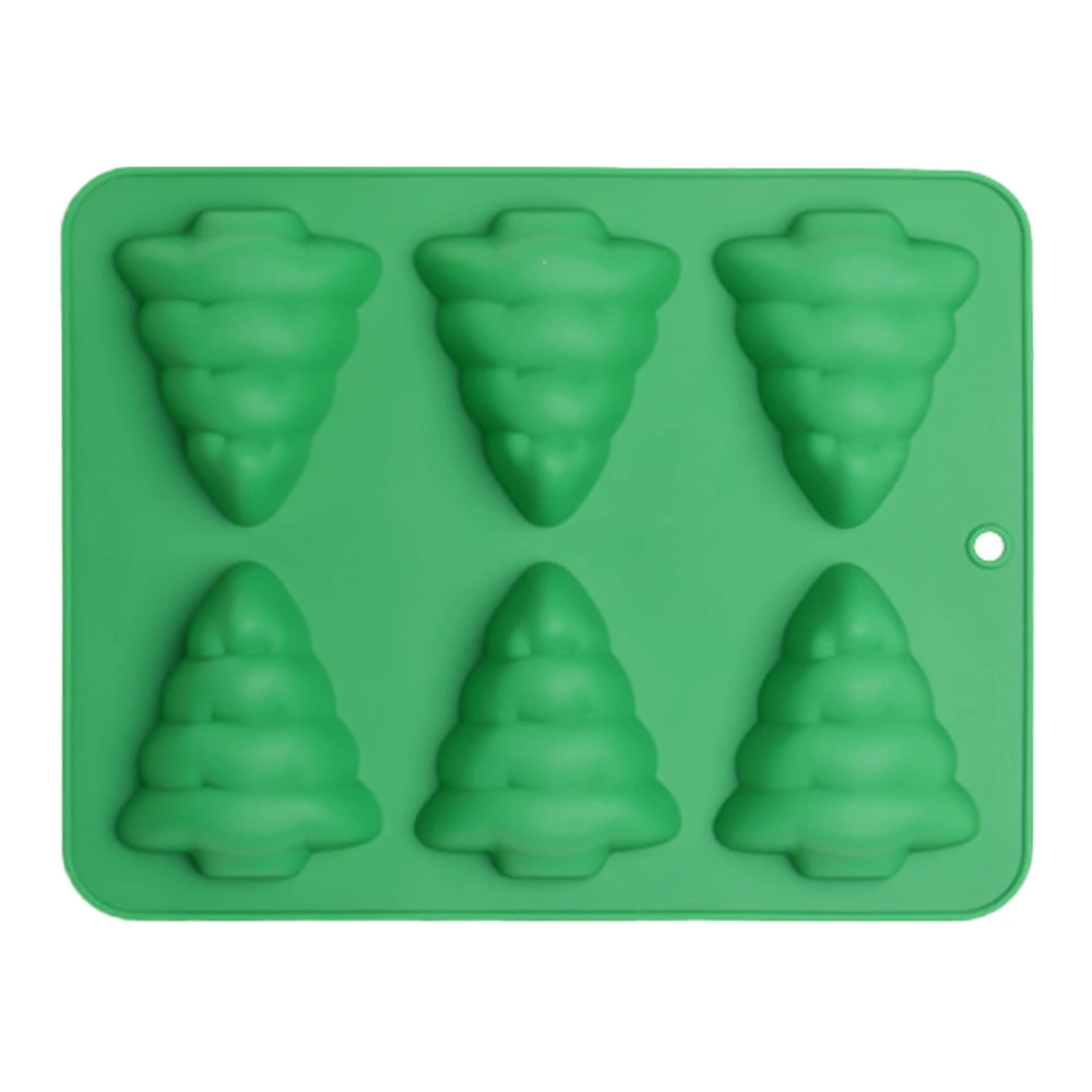 1Pc Christmas Tree Silicone Mold Xmas Mousse Mould Baking Cake Casting Mold