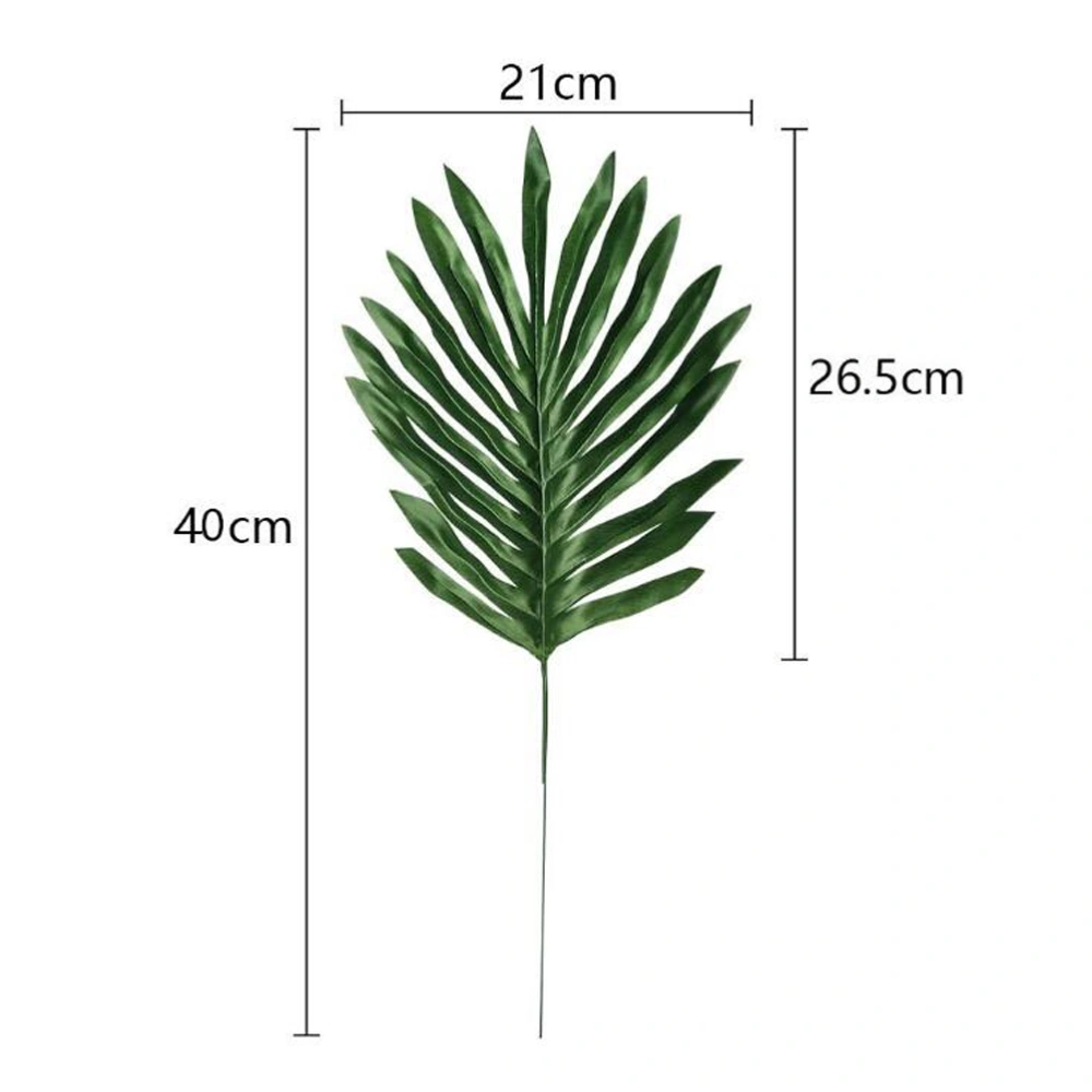 90Pcs Lifelike Palm Leaves Fake Green Plants Greenery Leaves Party Decoration for Home Office Party Size M