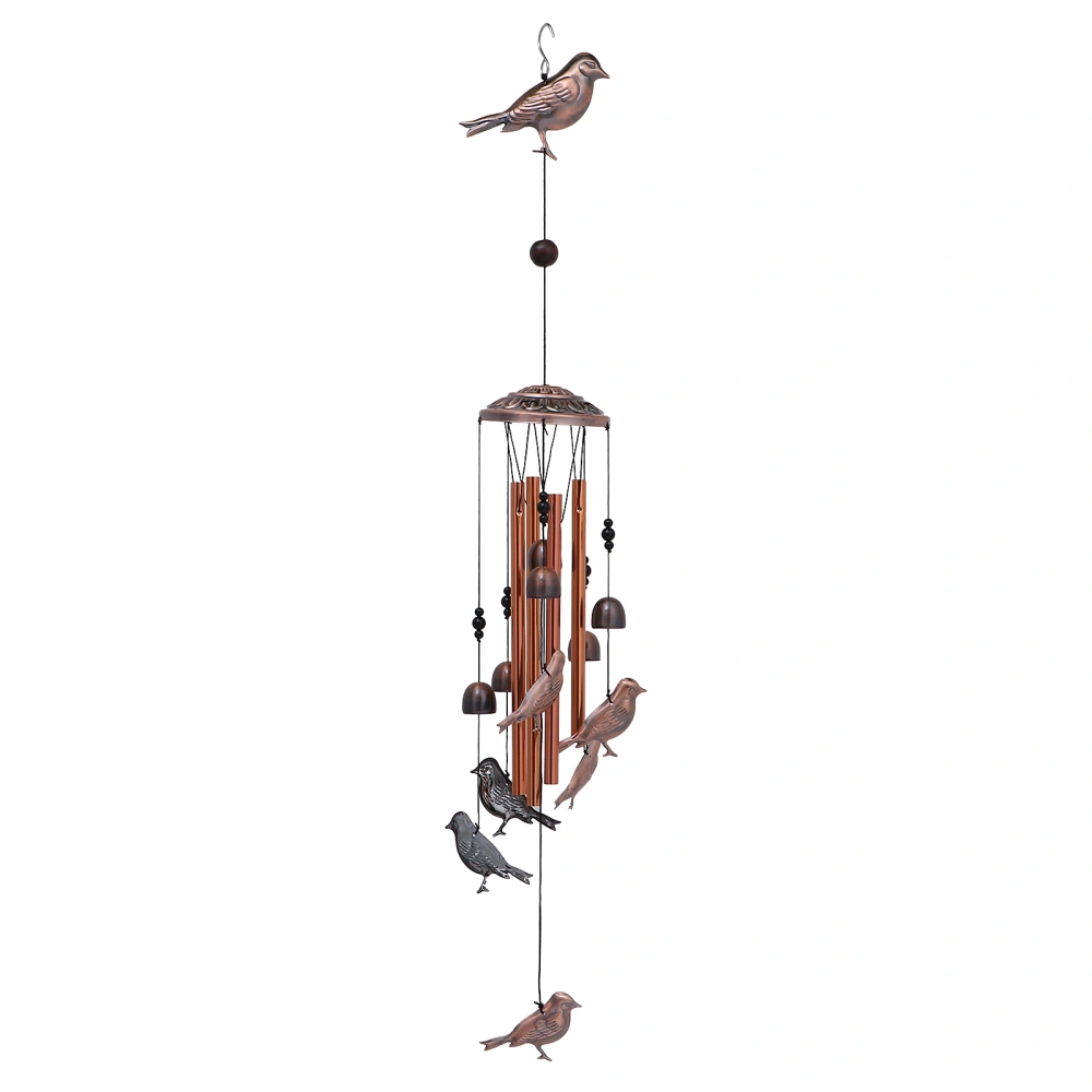 Exquisite Pigeon Wind Chime Metal Hanging Animal Wind Bell Home Decor Accessory