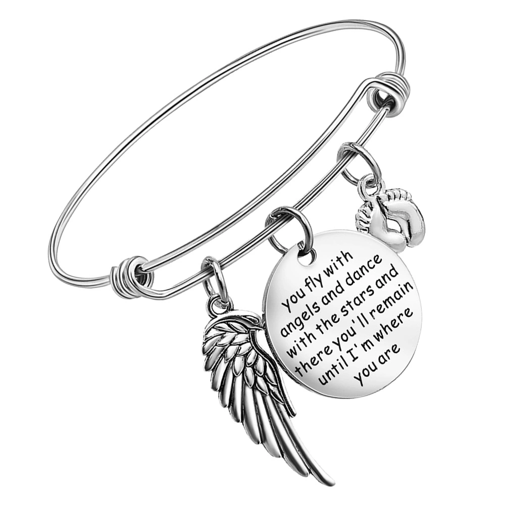 1pc Exquisite Hand Jewelry Stainless Steel Bracelet Lettering Tag Bracelet