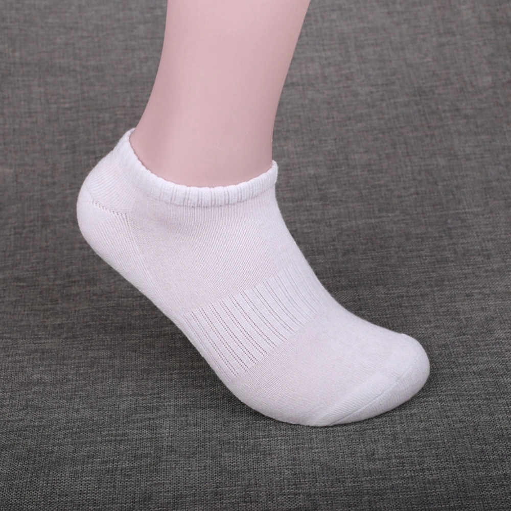 5 Pairs Men Ankle Socks No Show Anti-Skid Comfortable Cotton Socks Low Cut (2 Pairs*Black & White & 2 Pairs*Grey)