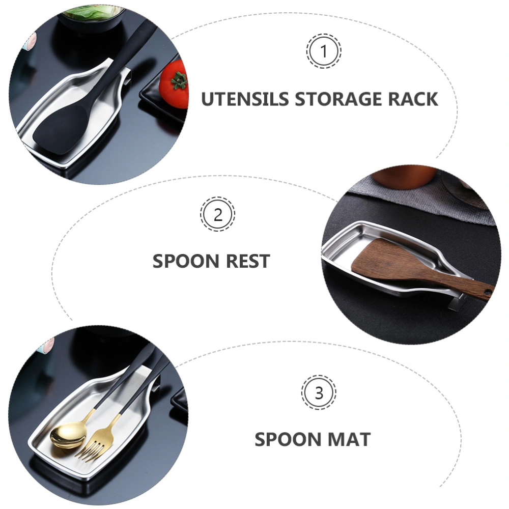 1pc 304 Stainless Steel Spoon Storage Rack Spoon Holder Stand Kitchen Supply