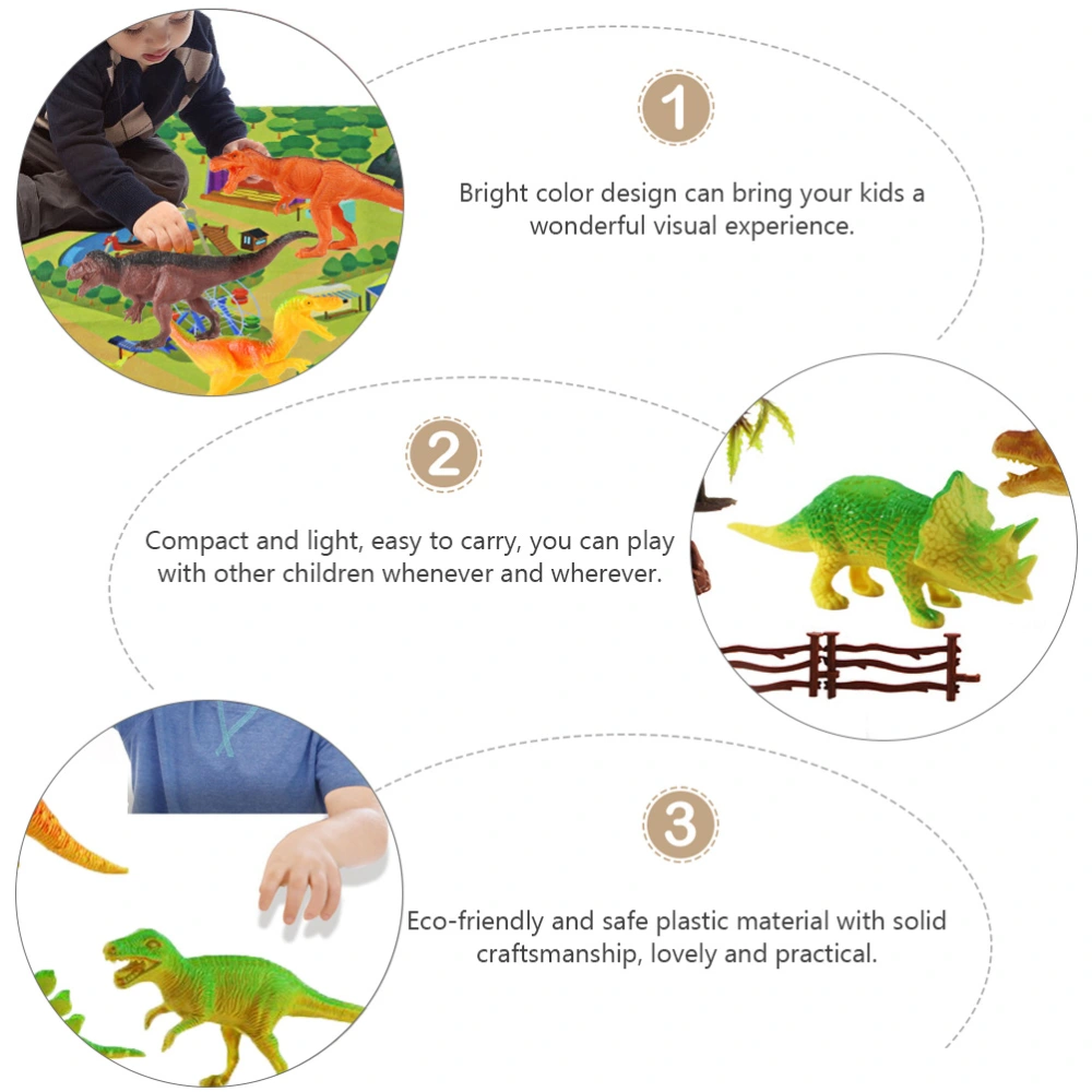 15pcs Simulation Dinosaur Toys Set Plastic Animal Models Desktop Home Decor