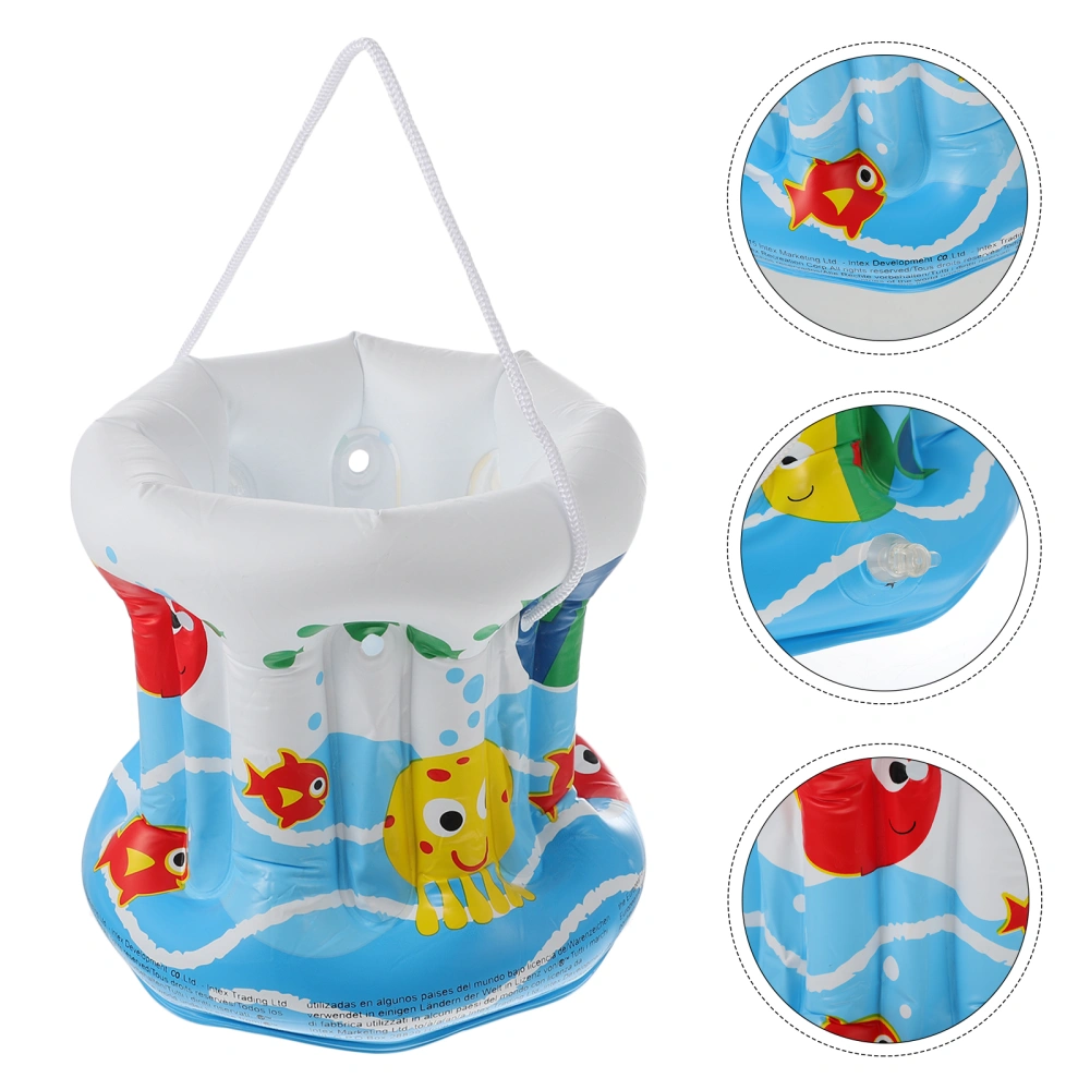 1pc Interesting Inflatable Bucket Toy Child Water Bucket Plastic Beach Bucket