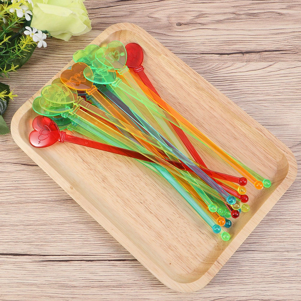 40PCS Wine Acrylic Swizzle Stick Premium Swizzle Stick Safe Swizzle Stick
