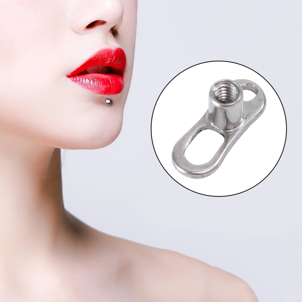 Micro Dermal Anchor Base Skin Insert Stud Piercing Dermal Implants Jewelry Silver (Style B)