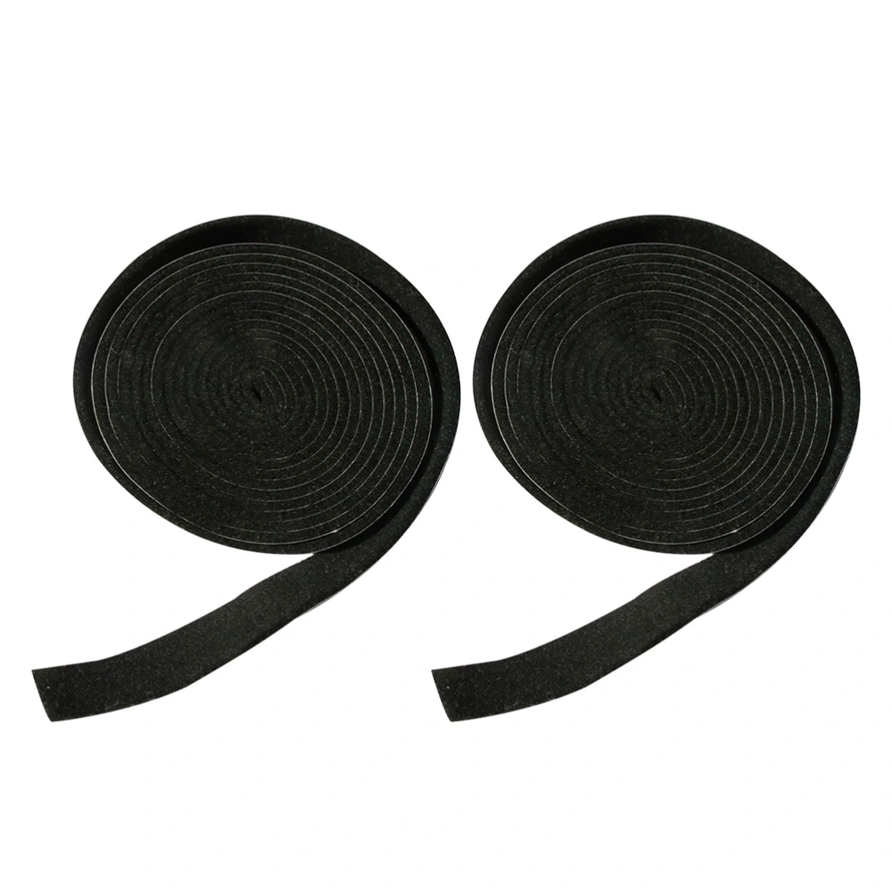 2pcs High Temperature Resistant Sealing Strip Self-adhesive Felt Strip (Black)