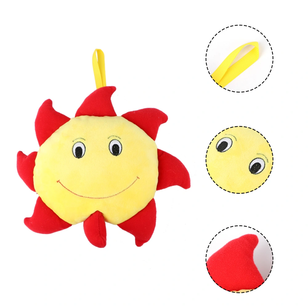 1 Pc Children's Music Pendant Voice Doll Plush Bed Hanging Plaything(Yellow+Red)