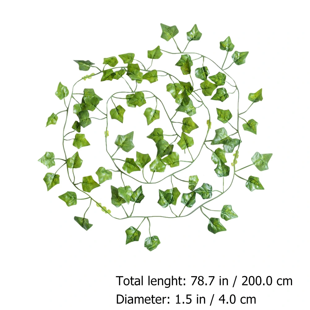 12Pcs Simuated Plant Vines Artificial Vines Imitation Vine Pendants  (Green)