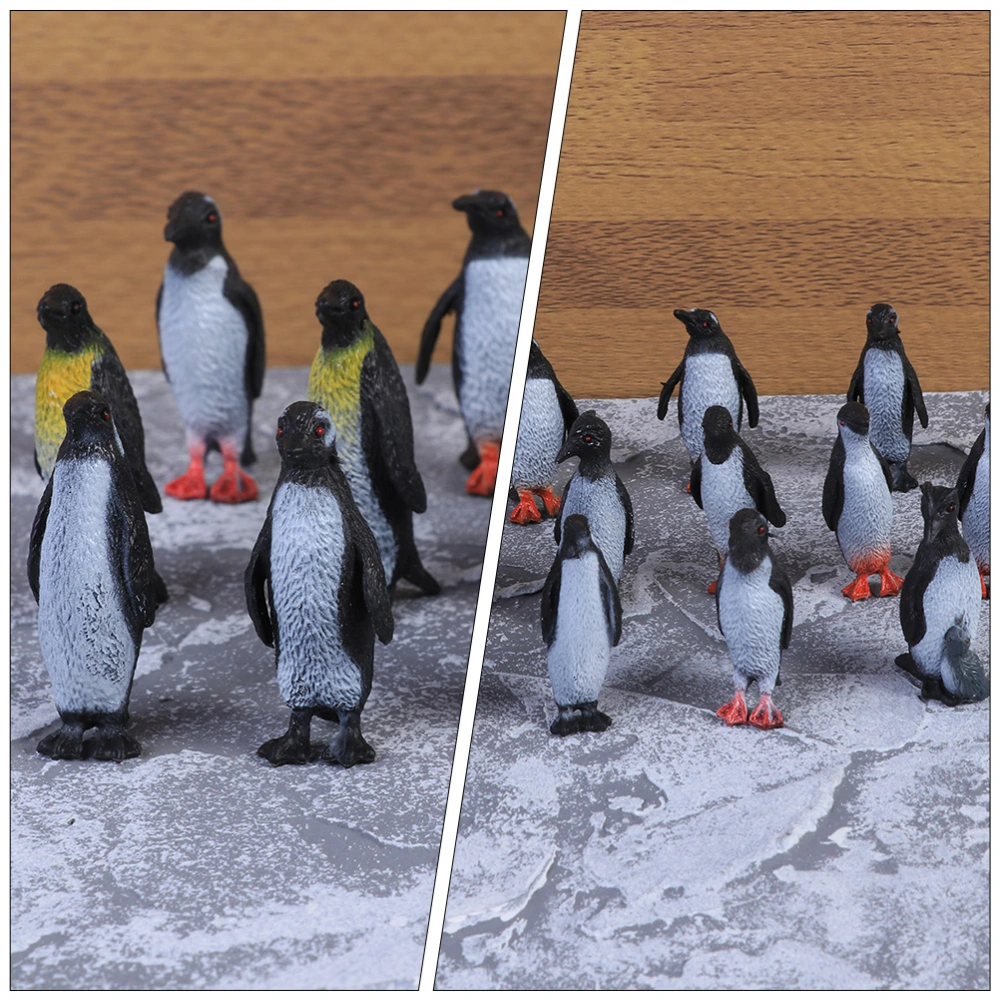 24Pcs Realistic Penguin Models Penguin Figurines Toys Resin Animal Models