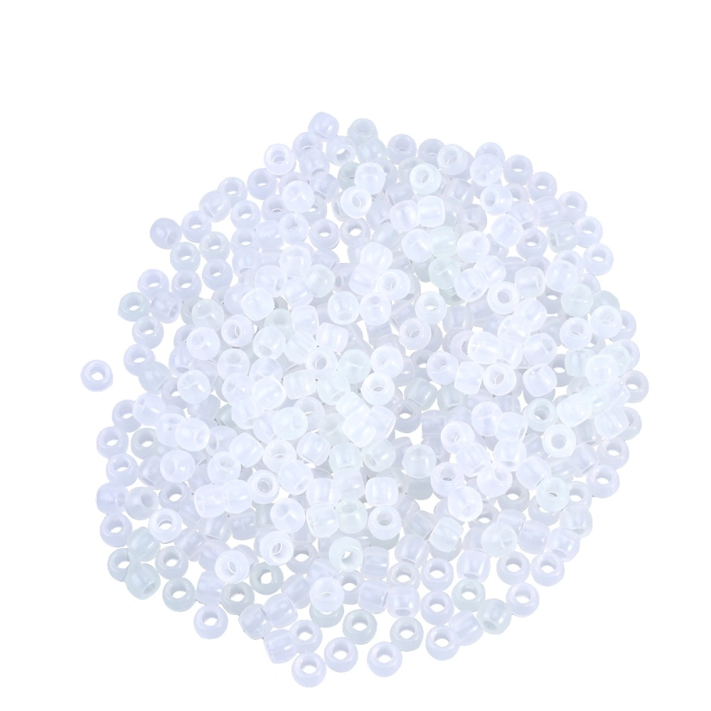 250Pcs Multi Color Plastic UV Beads Clear Beads Color Magically Changing UV Reactive Pony Beads for Jewelry Making