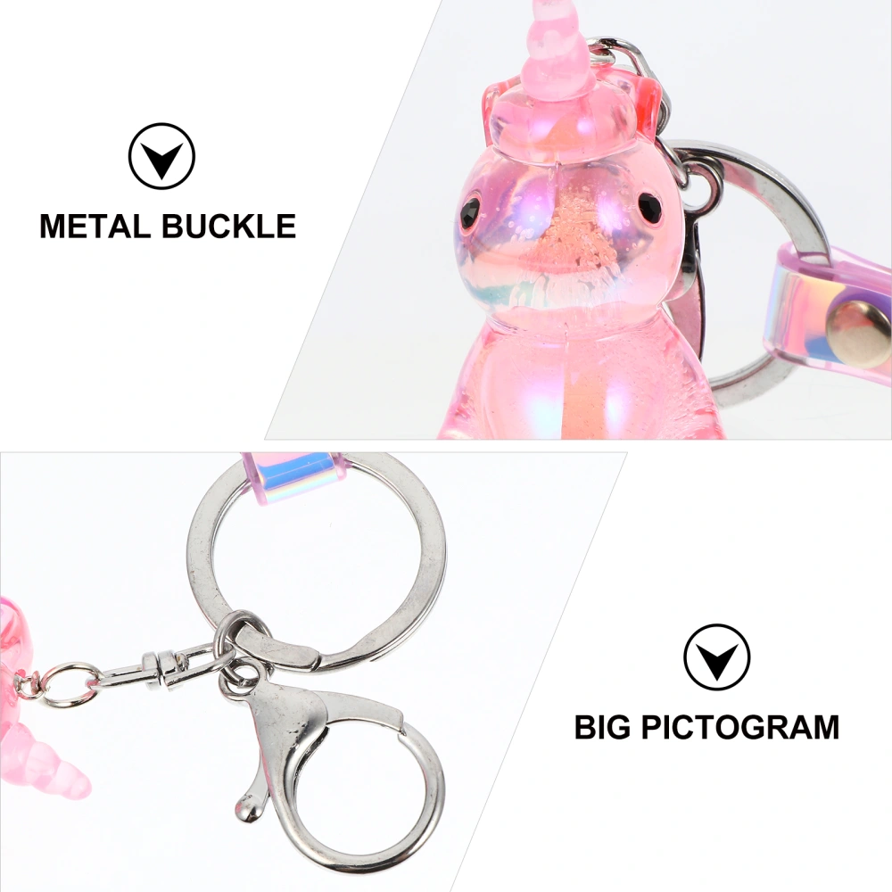 2pcs Unicorn Shaped Pendant Acrylic Key Hanging Decoration Key Chain Bag