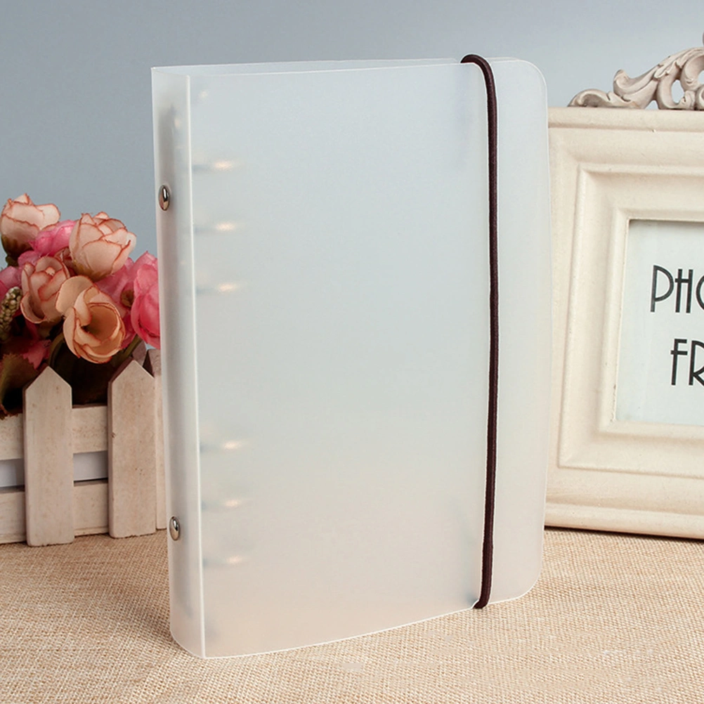 Plastic A6 Cover Round Ring Binder File Folder for Loose Leaf Sheet Protectors Notebook Refill DIY Scrapbooking Binder Cover Protector