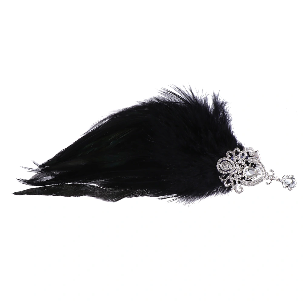 Flapper Feather Headband Crystal Hair Accessories Party Festival Hair Jewelry