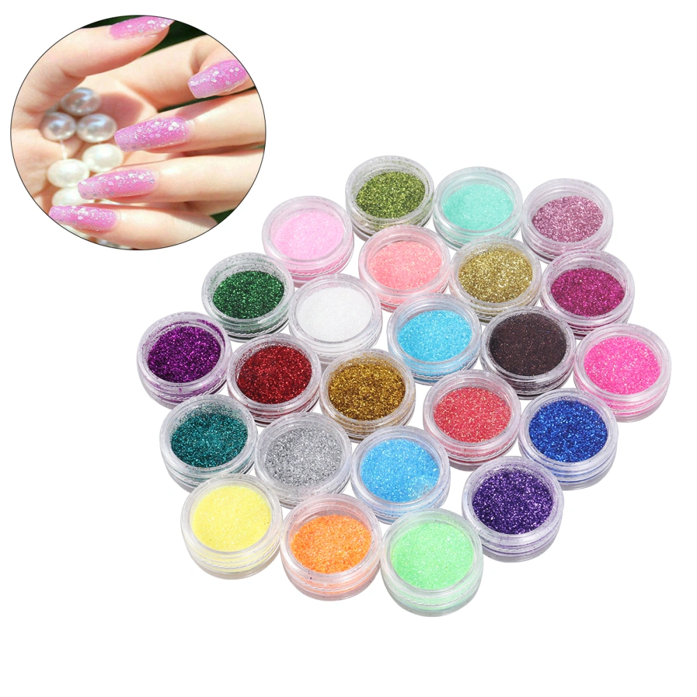 DIY Nail Art Glittering Sequins Paillettes 24 Colors Manicure Beauty Decorations