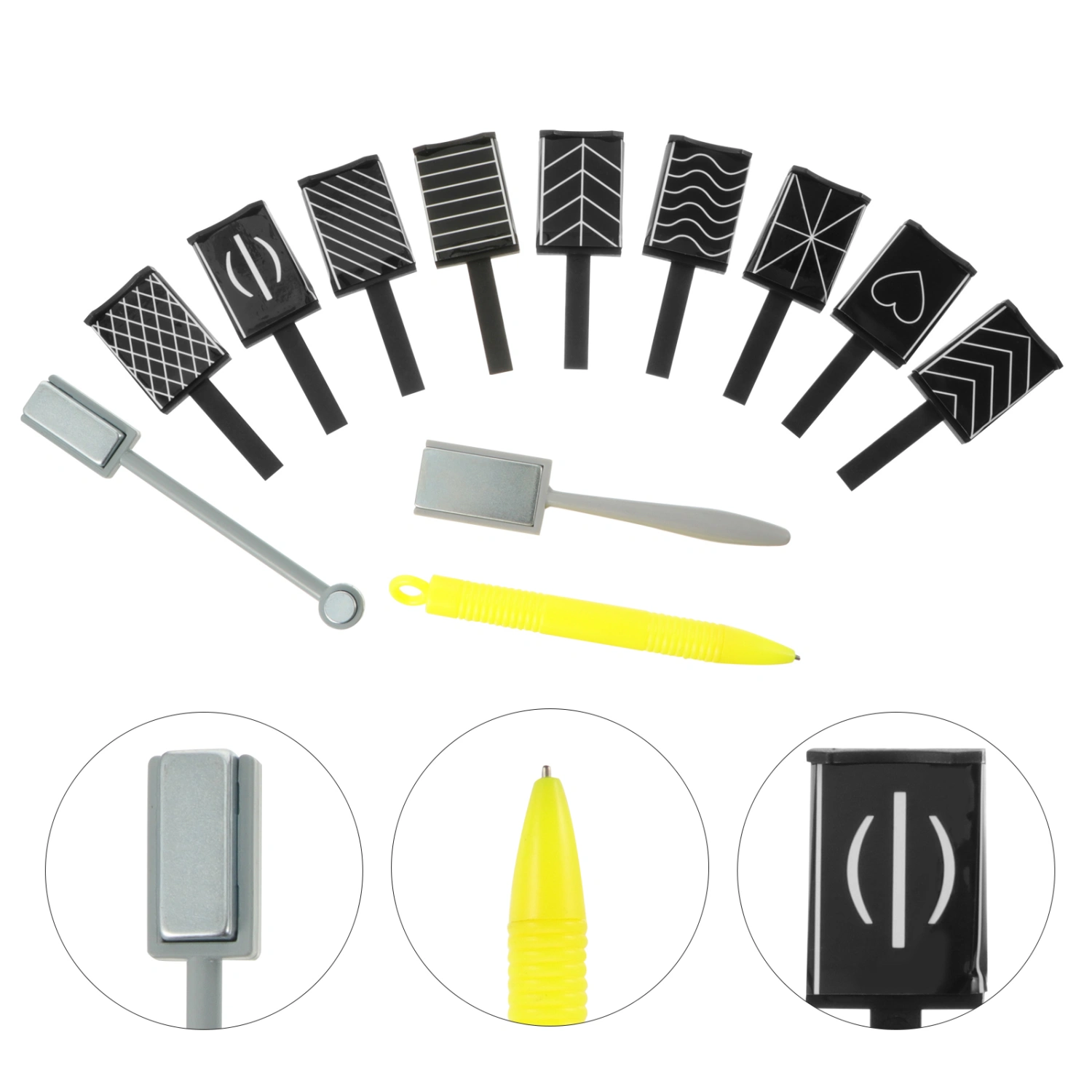 12Pcs Nail Magnet Tool Magnetic Polish Cat Eye Magnet Stick Manicure Tool