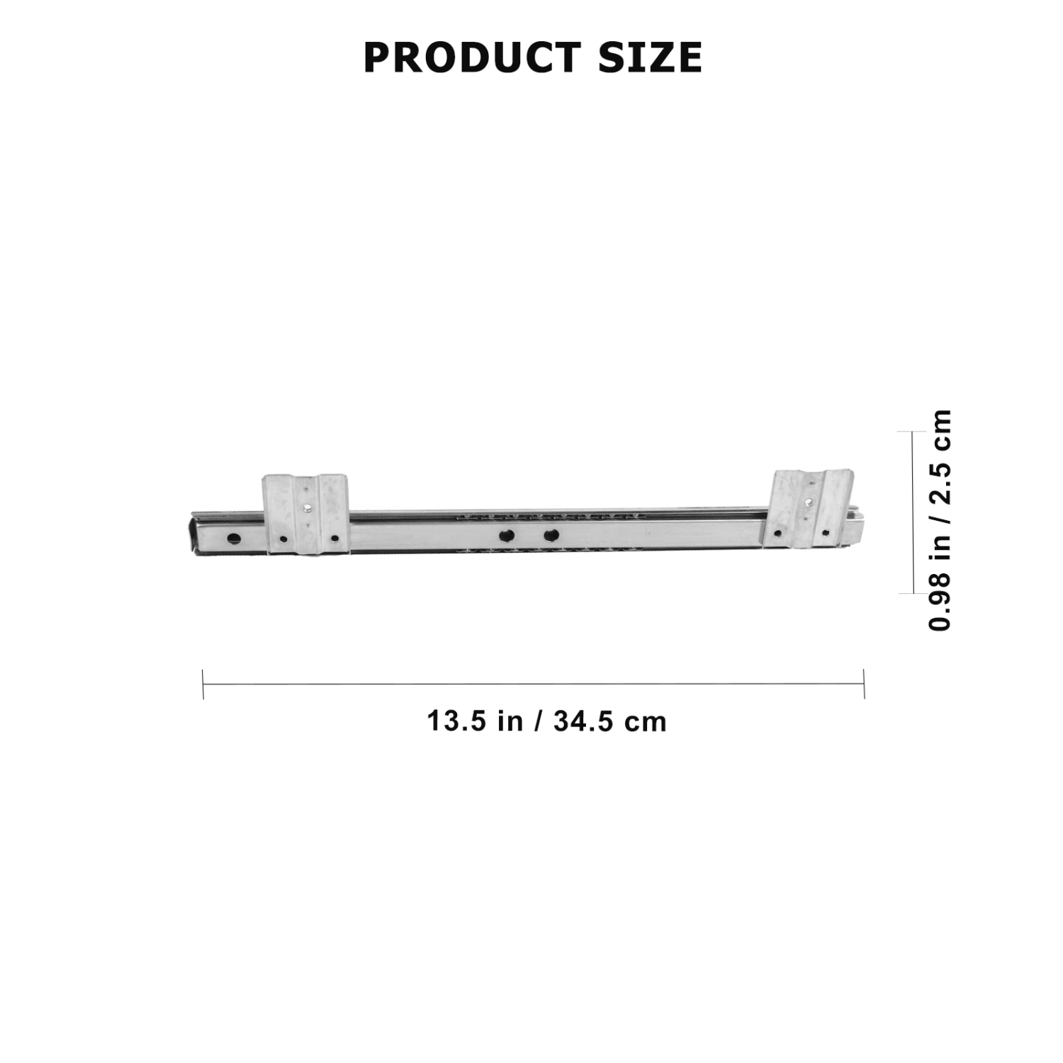 1 Pair Bearing Desk Keyboard Drawer Tray Slide Rail Track Side Mount Track