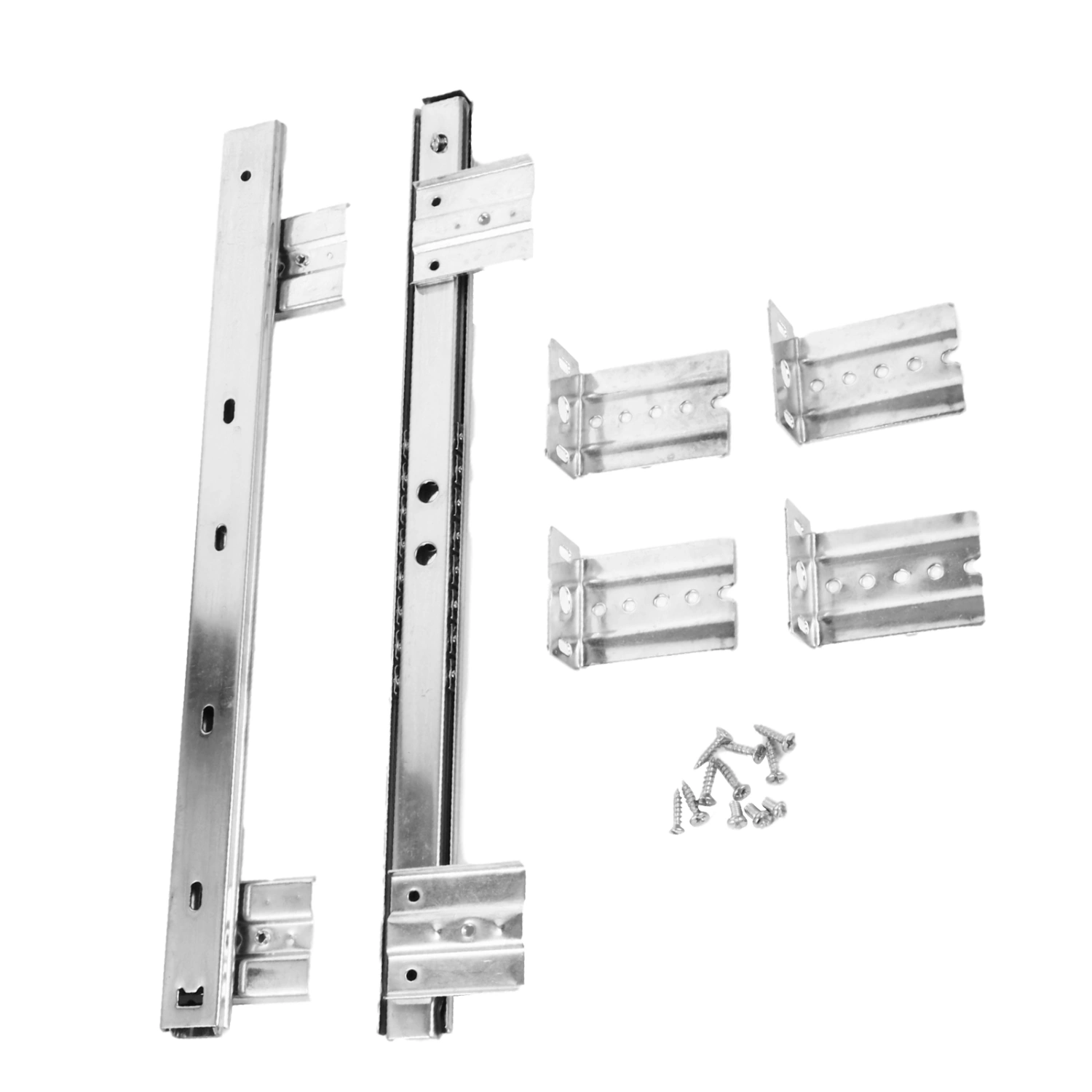 1 Pair Bearing Desk Keyboard Drawer Tray Slide Rail Track Side Mount Track
