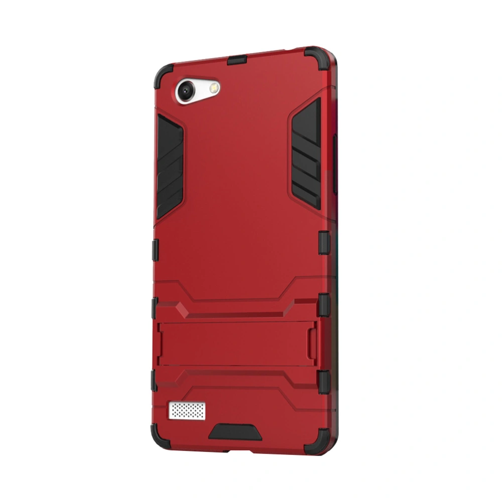 2-in-1 Kickstand Phone Cover Rugged Full Cover Shock-proof Anti-fall Protective Phone Case for OPPO A33 (Red)