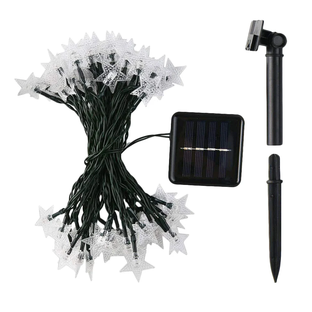 1pc String Light Decorative Light Solar Light String Star Shaped Light Decor