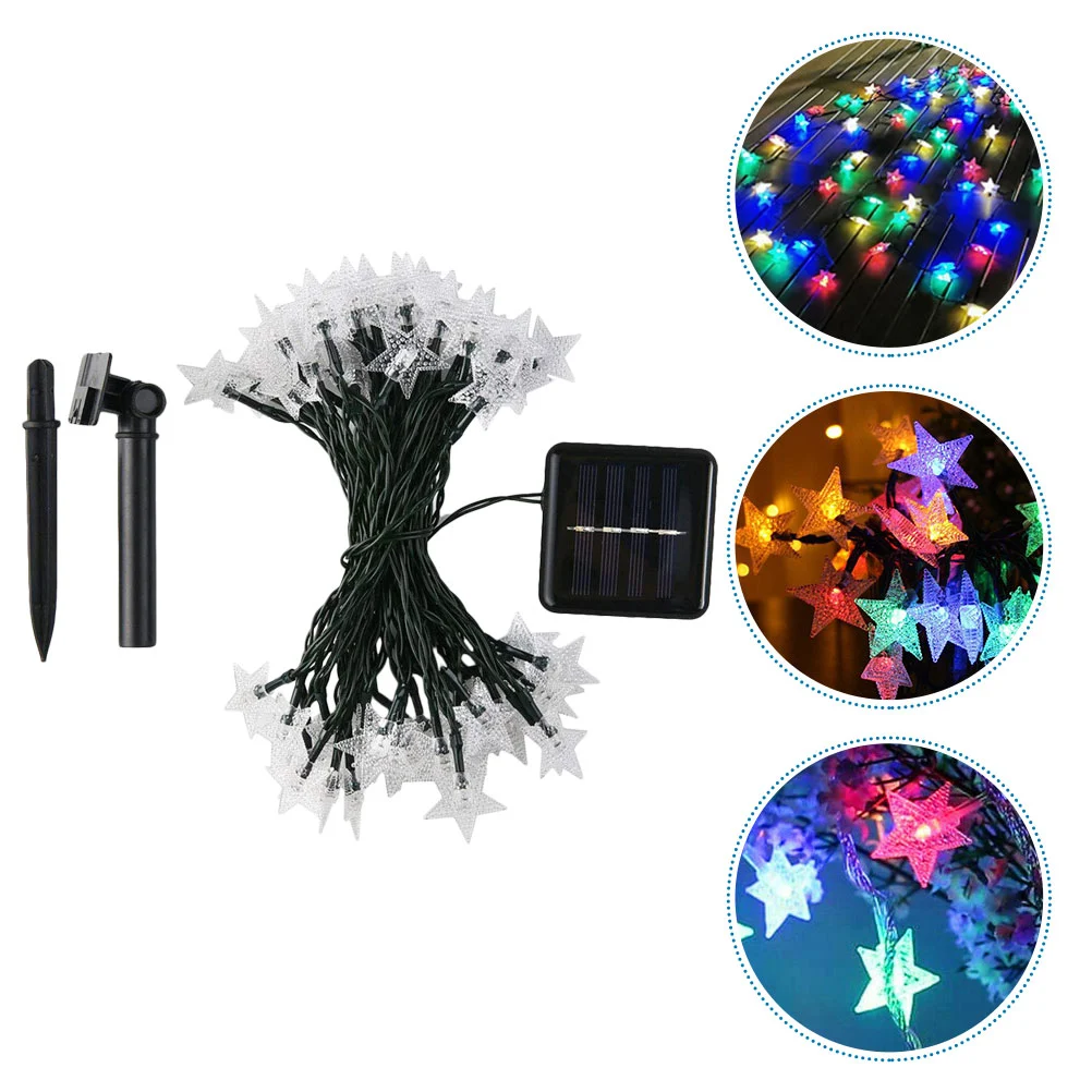 1pc String Light Decorative Light Solar Light String Star Shaped Light Decor