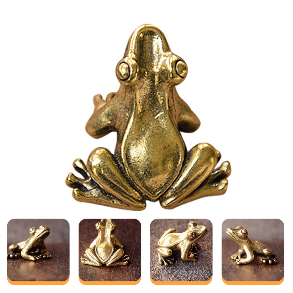 1pc Vintage Frog-shaped Keychain Delicate Tea Art Ornament Tea Pet Decoration