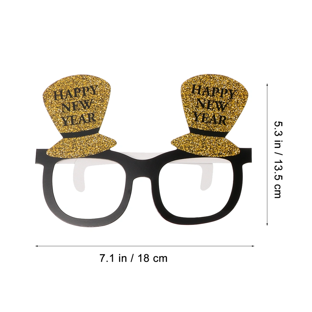 9Pcs Funny 2021 New Year Paper Eyeglasses Frame Performance Decoration Props