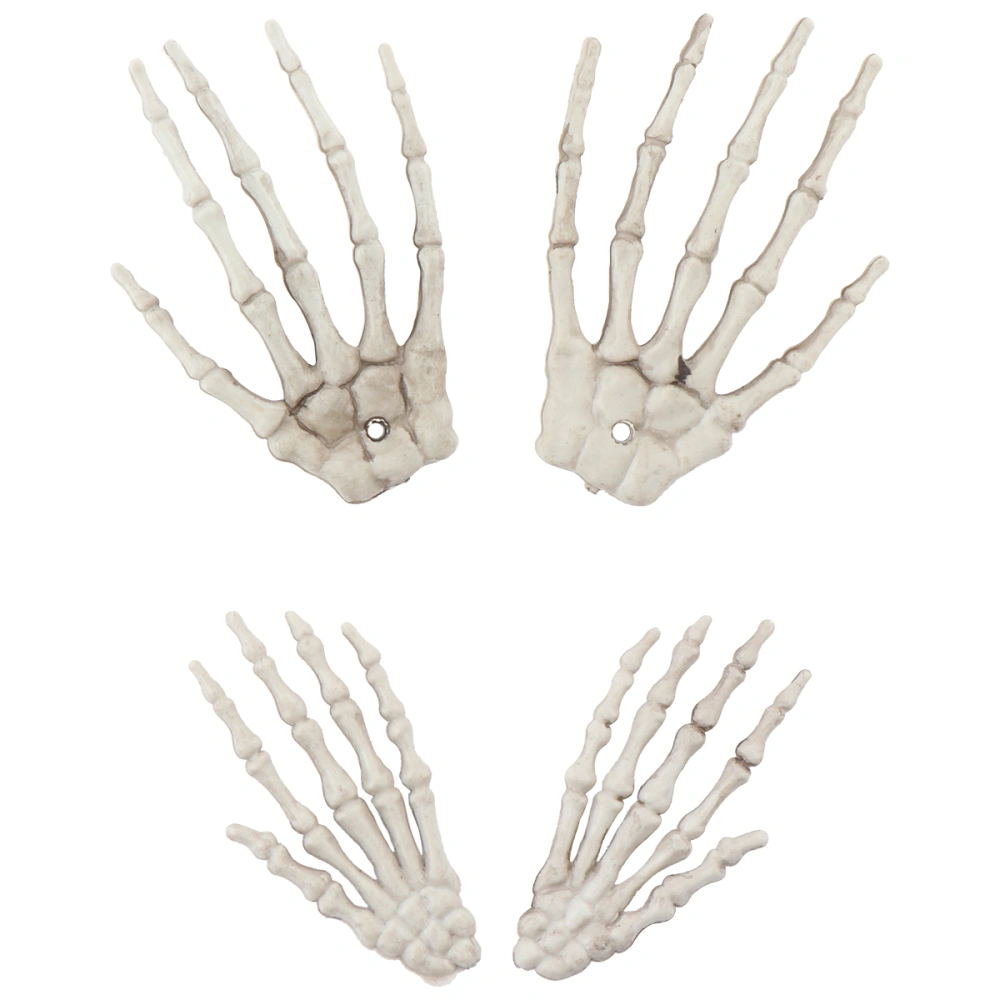 2 Pairs Skeleton Hand Bone Hand Model Fake Hands Bone Scary Halloween Supplies