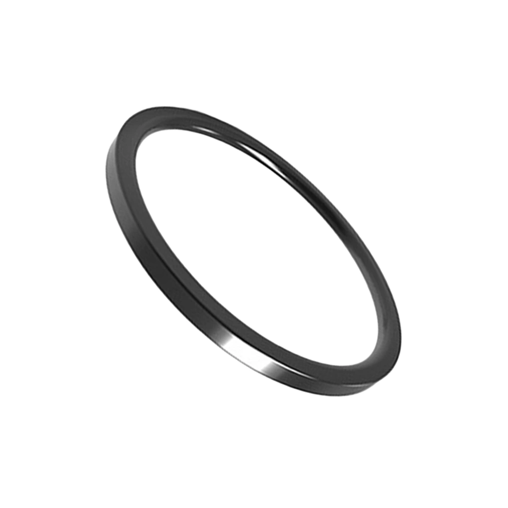Simple Titanium Steel Ring Exquisite Finger Ring Couples Rings for Woman Man Decoration (Black US Size 7)