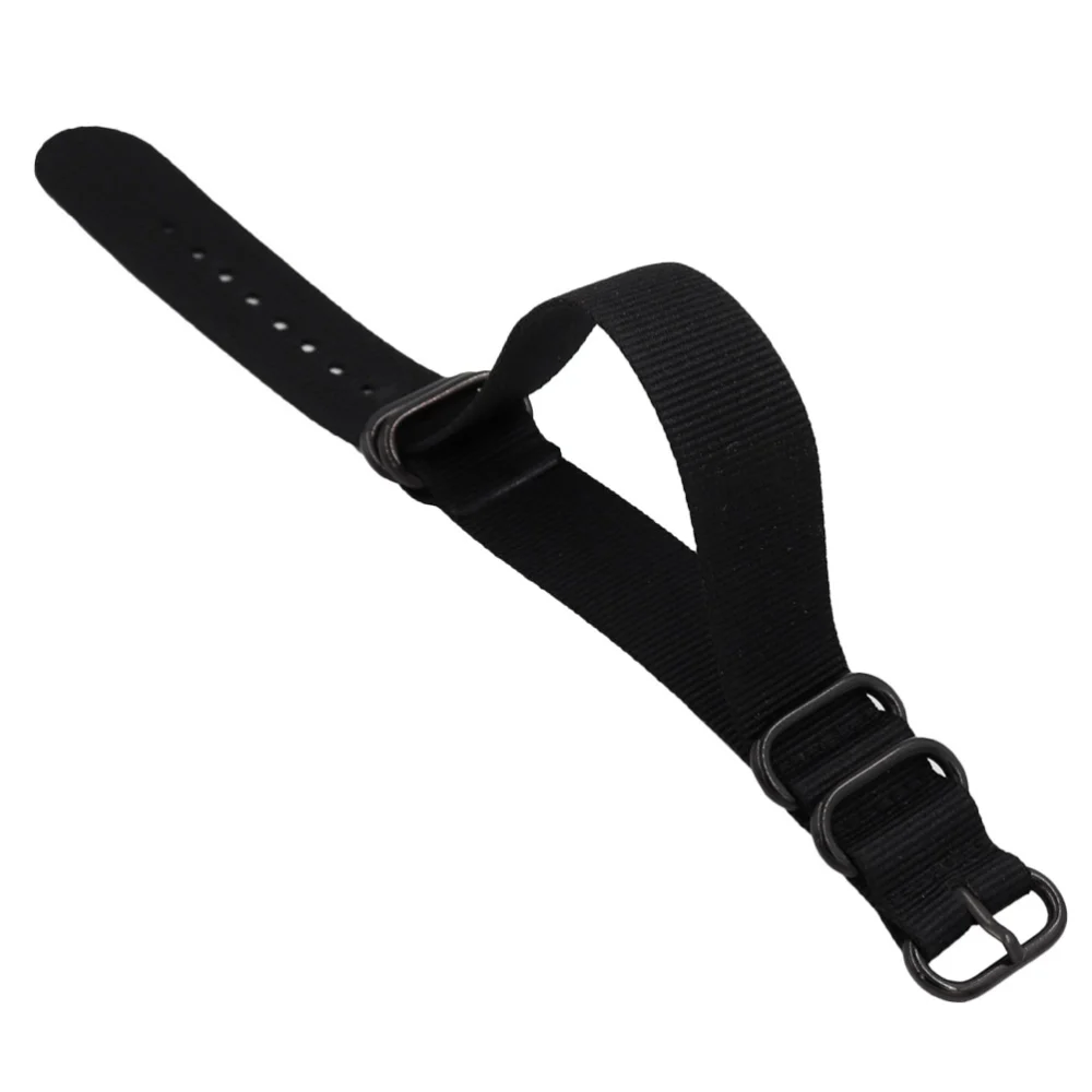 1pc Nylon Watch Strap Watch Replacing Band Wrist Watch Strap Adjustable Watchstrap Alternative Wrist Strap 24mm Black