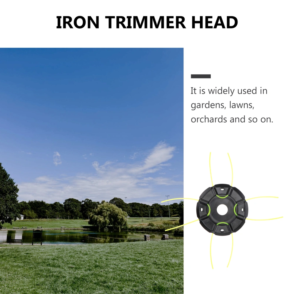 1 Pc Trimmer Head Iron Wear-resistant Practical Weed Trimmer Head (Black)