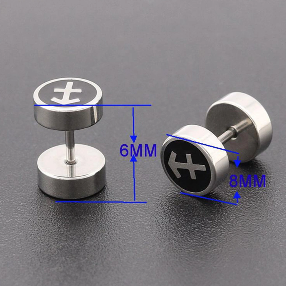 1 Pair of Fashion Stainless Steel Screw Stud Earrings Ear Piercing Plugs with Zodiac Sign for Men and Women (Virgo)