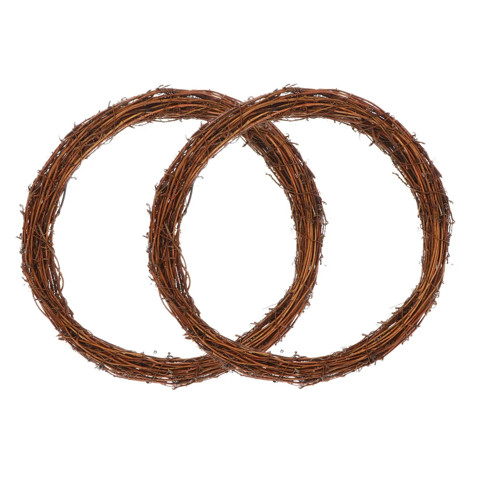 2pcs 30CM Size Rattan Ring Indoor Christmas Home Party Decoration Use Pendant