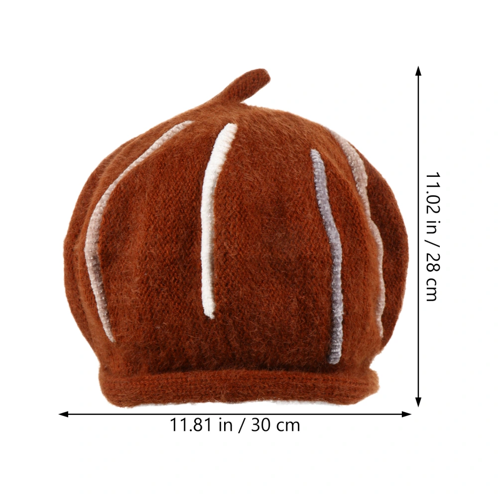 1Pc Women Fashion Beret Hat Autumn Winter Female Hat Ladies Woolen Beret