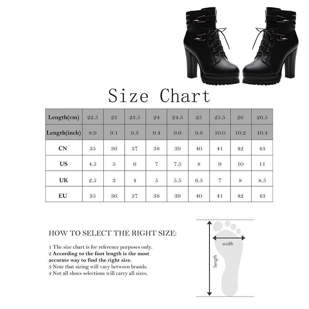 European Style Contracted Tide Girl Boots Woman British Style Rivet Boots  Boots Autumn Winter High-heeled Shoes Size 36 (Black)