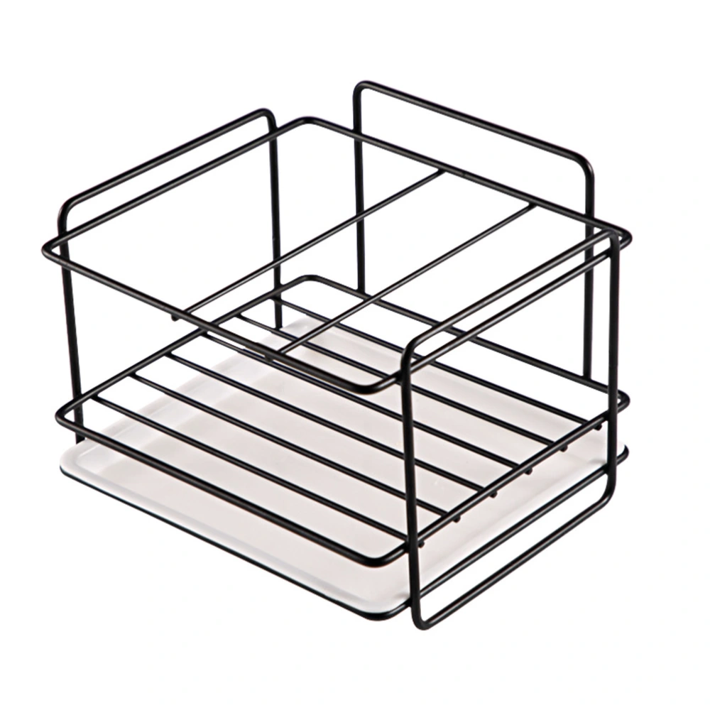 1Pc Iron Punch Free Drain Storage Rack Sink Shelving Holder Home Supplies Storage Organizer