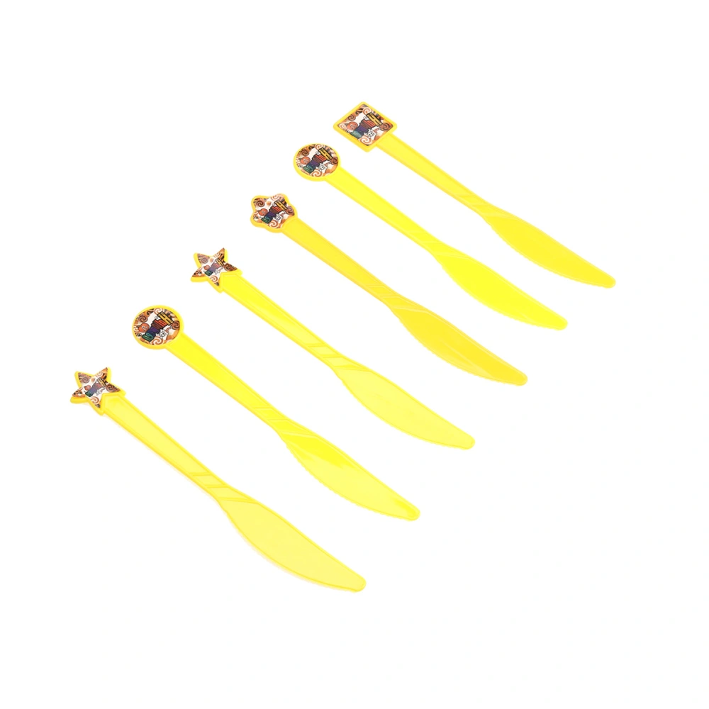 6Pcs Plastic Utensil Dinner Knives Halloween Party Favors Supplies for Kids Children Toddlers