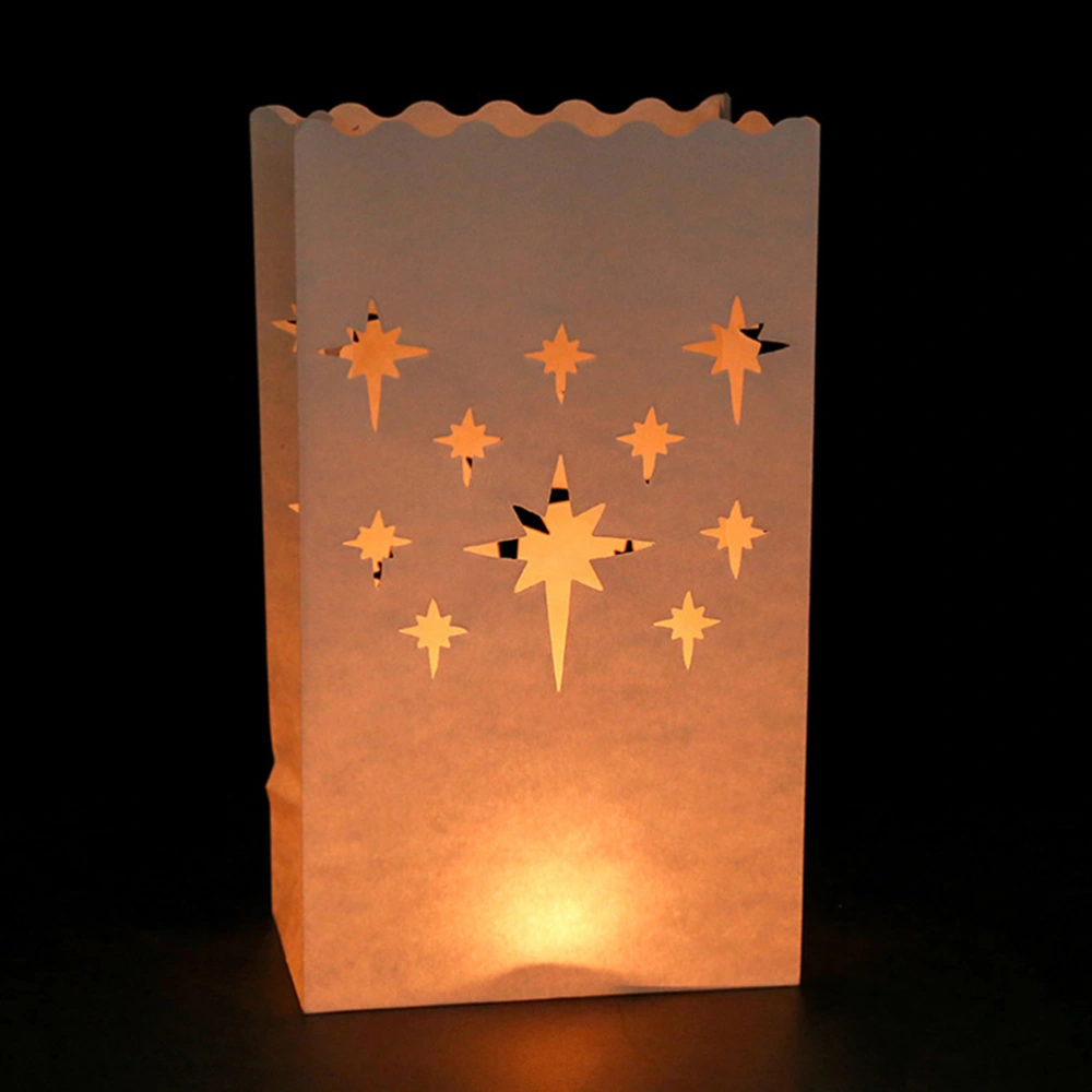 24pcs Hollow Flame Retardant Candle Bags Birthday Party Supplies